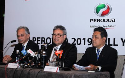 Annual sales record for Perodua with 240,341 cars sold in 2019, market share 40%